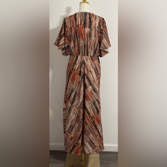 Soft Surroundings Dress Size Medium Flutter Sleeve. Asymmetric hemline. Feminine - Picture 3 of 9